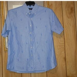 Polo Ralph Lauren Blue Short Sleeve Shirt Large 18
